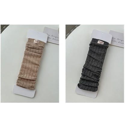 Set of 2 Pairs: Plain Ribbed Knit Leg Warmers