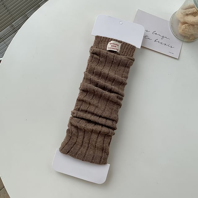 Set of 2 Pairs: Plain Ribbed Knit Leg Warmers