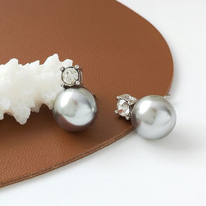 Earring Faux Pearl Rhinestone Drop