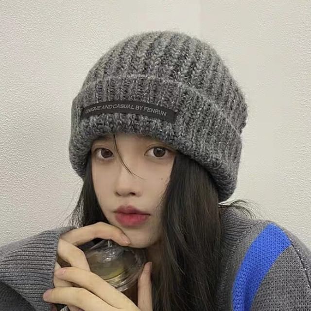 Beanie Knit Lettering Applique