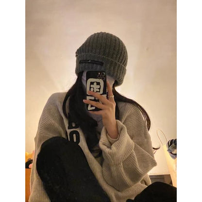 Beanie Knit Lettering Applique