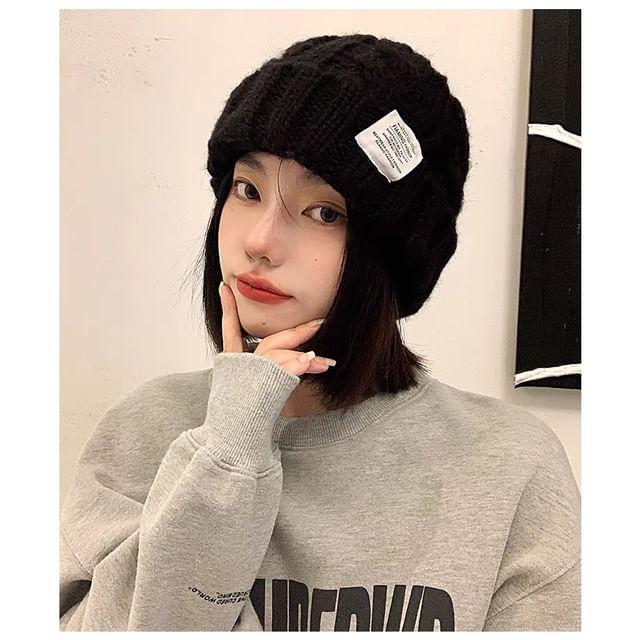 Beanie Knit Lettering Applique