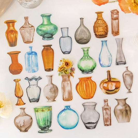 Vase Print PET Sticker (Various Designs)