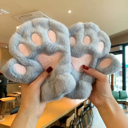 Paw Fingerless Gloves Cat