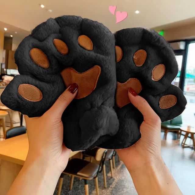Paw Fingerless Gloves Cat