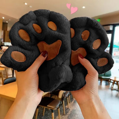 Paw Fingerless Gloves Cat