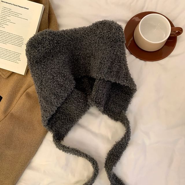 Chenille Hat Bonnet Bear Ear