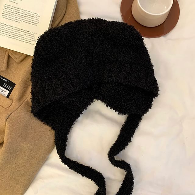 Chenille Hat Bonnet Bear Ear