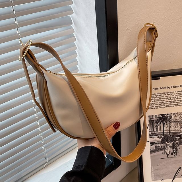 Contrast Crossbody Bag Trim Faux Leather