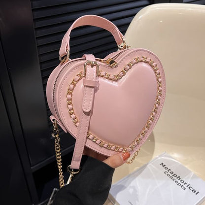Heart Crossbody Bag Chained