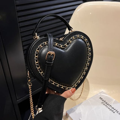 Heart Crossbody Bag Chained