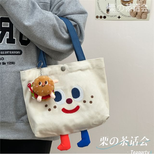 Cartoon Embroidered Lunch Bag / Charm / Set