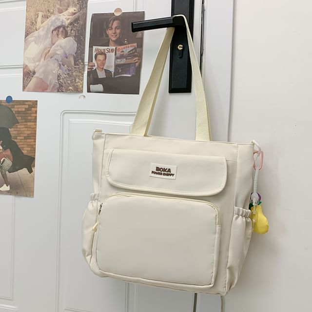 Plain Logo Crossbody Bag / Backpack / Pear Charm / Set