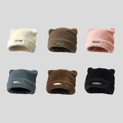 Beanie Ear Cat Knit Applique