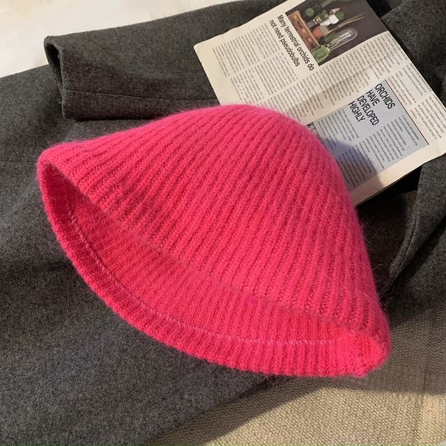 Knit Plain Hat Cloche