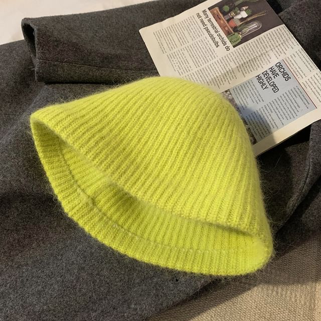 Knit Plain Hat Cloche