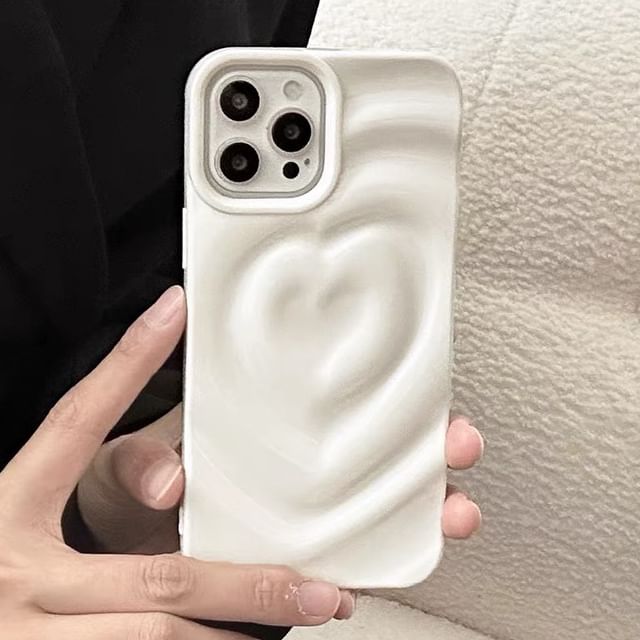 Phone Heart Textured Case