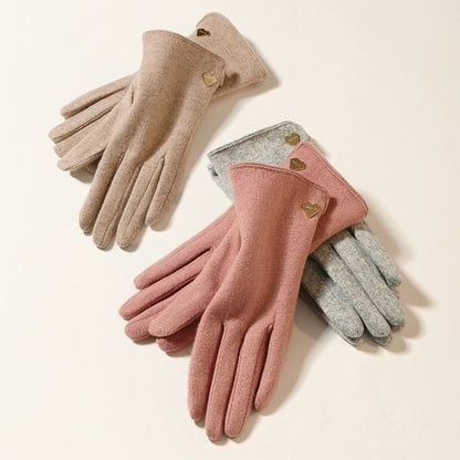 Heart Accent Gloves