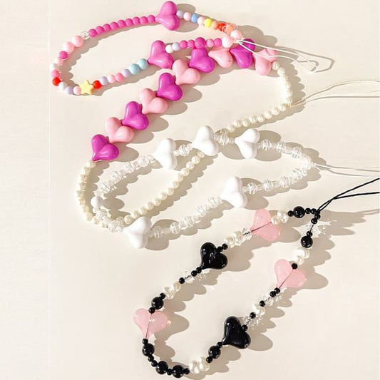 Phone Heart Strap Bead