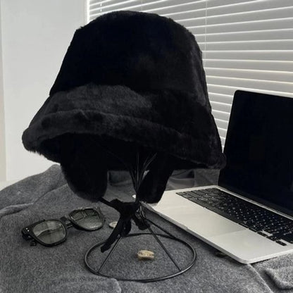 Fleece Plain Bucket Hat