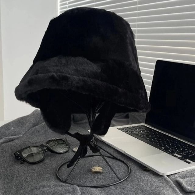 Plain Fleece Bucket Hat