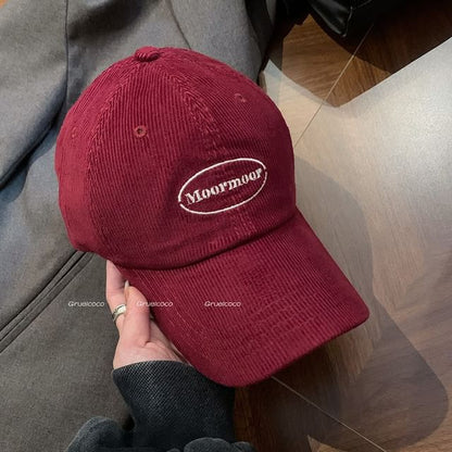 Cap Corduroy Lettering