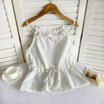 Plain Drawstring Camisole Top