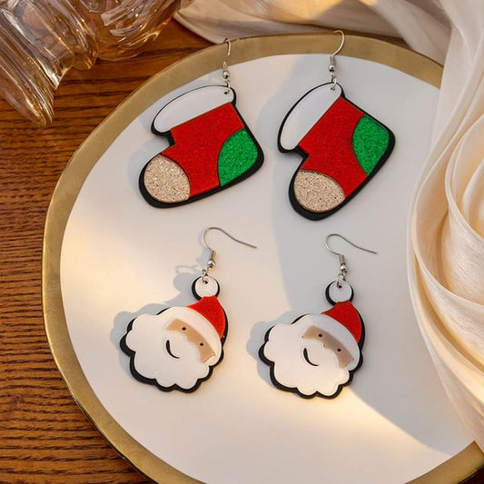 Boucles d'oreilles pendantes de Noël