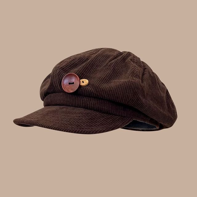 Casquette/béret gavroche en similicuir