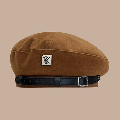 Casquette/béret gavroche en similicuir