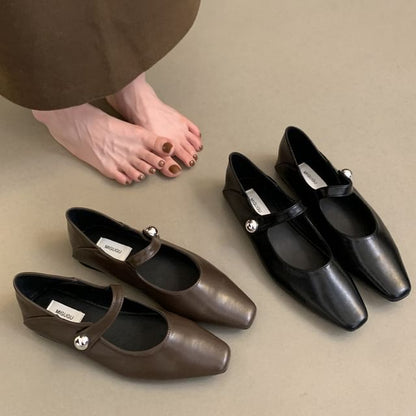 Flats Square Jane Toe Mary