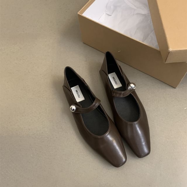 Flats Square Jane Toe Mary