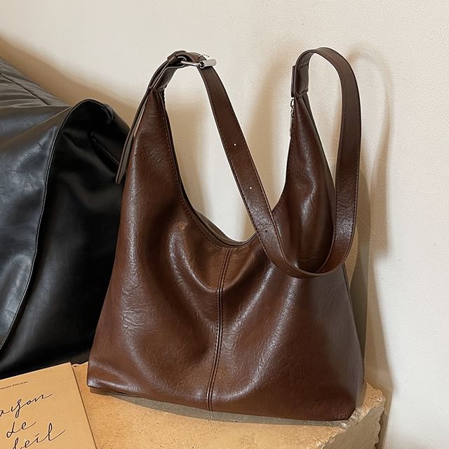 Leather Tote Faux Plain Bag