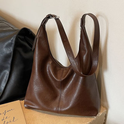 Leather Tote Faux Plain Bag
