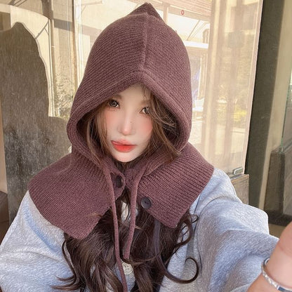 Knit Buttoned Balaclava