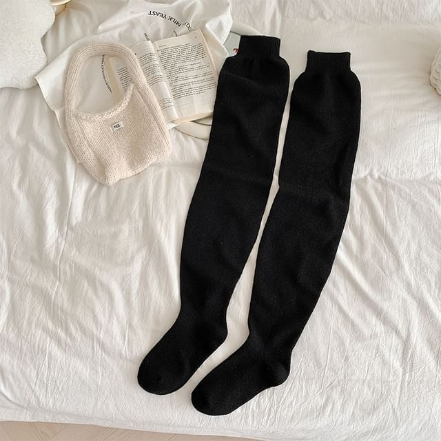 Plain Over the Knee Socks