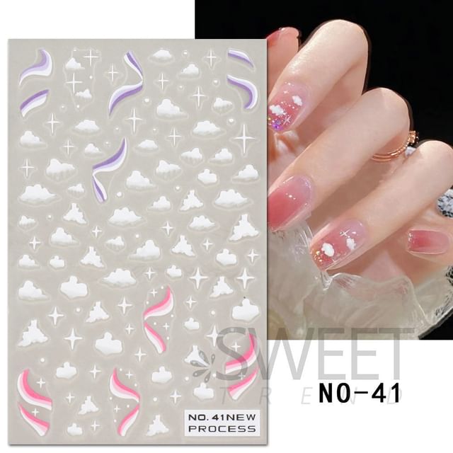 Marble Print Nail Art Stickers