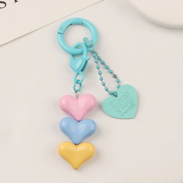 Heart Resin Bag Charm Keyring