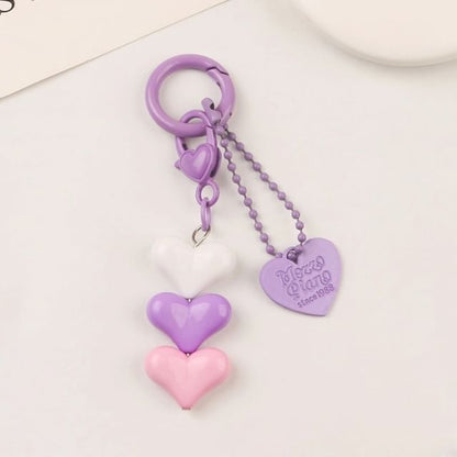 Heart Resin Bag Charm Keyring