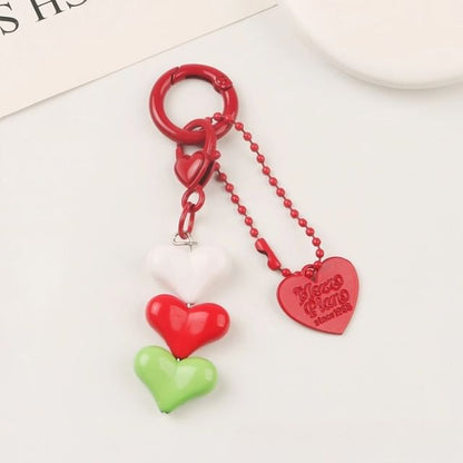 Heart Resin Bag Charm Keyring