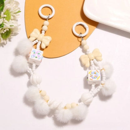 Bow Pom Pom Bag Charm