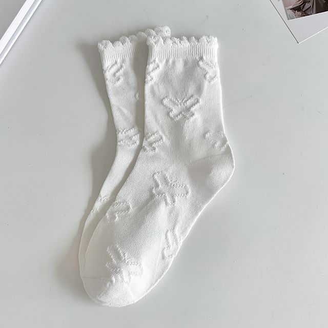 Chaussettes à volants imprimées