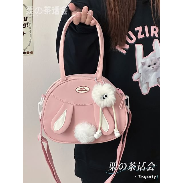 Rabbit Pom Pom Tote Bag