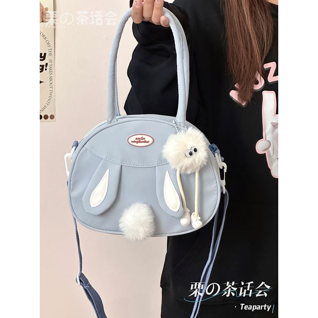 Rabbit Pom Pom Tote Bag