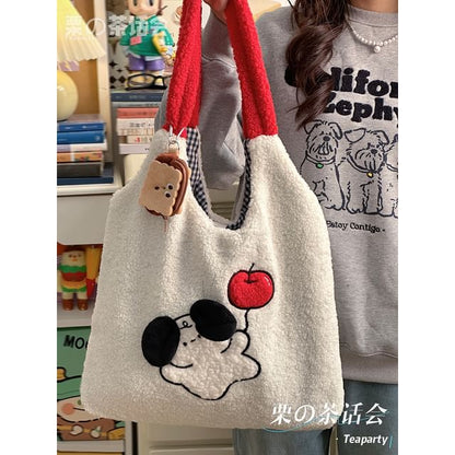 Cartoon Fleece Tote Bag