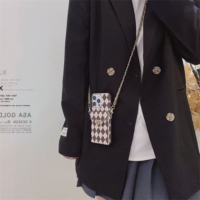 Lanyard Case Argyle Phone