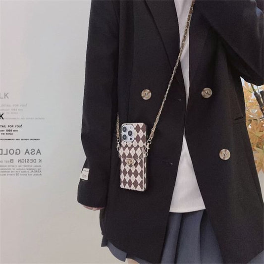 Lanyard Case Argyle Phone