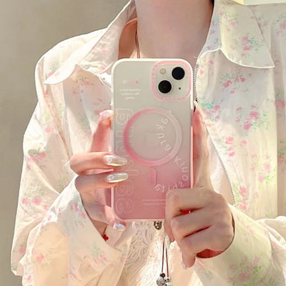 Case Phone Gradient MagSafe Lettering
