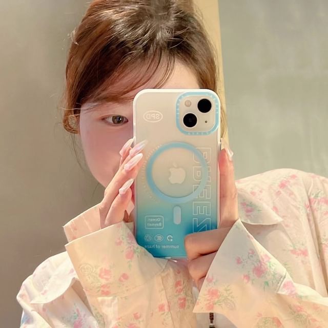 Case Phone Gradient MagSafe Lettering