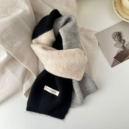 Knit Color Block Scarf